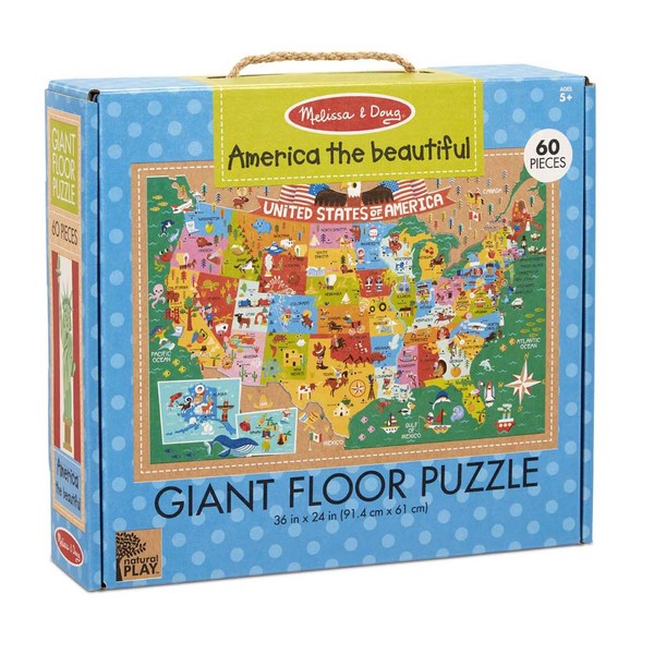 Melissa & Doug Natural Play Floor Puzzle - America the Beautiful 31371